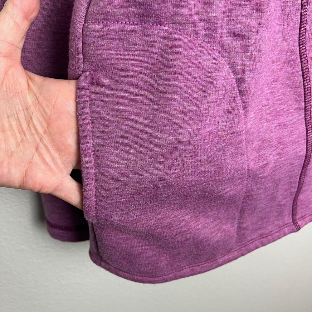 Cuddl Duds Zip Up Jacket Womens Large‎ Purple Sherpa Collar Fleece Lined Pockets - Picture 7 of 10